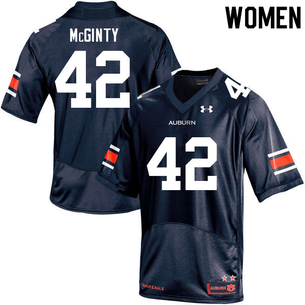 Auburn Tigers Women's Joey McGinty #42 Navy Under Armour Stitched College 2021 NCAA Authentic Football Jersey GSV0574NM